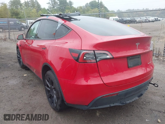 2023 Tesla Model Y Long Range with VIN 7SAYGAEE5PF685474, listed as a IAAI auction lot 40348773 with 26,605 mi miles and . Bid and sale history available at DreamBid. Image 3.