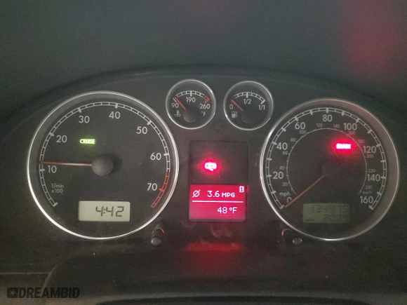 2003 Volkswagen Passat GLS with VIN WVWPD63B53P283672, listed as a Copart auction lot 84268454 with 134,875 mi miles and Salvage Title. Bid and sale history available at carsss.com. Image 9.