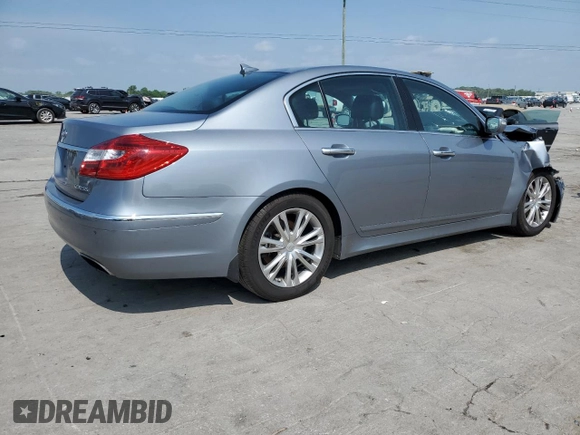 2013 Hyundai Genesis 3.8L with VIN KMHGC4DD4DU256047, listed as a Copart auction lot 54706445 with 122,891 mi miles and Salvage Title. Bid and sale history available at DreamBid. Image 3.