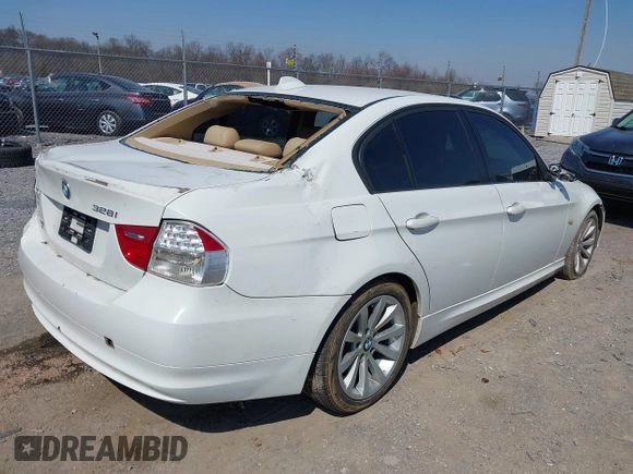 2011 BMW 3 Series 328i with VIN WBAPH7G5XBNM56334, listed as a IAAI auction lot 41835744 with Not provided miles and . Bid and sale history available at DreamBid. Image 4.