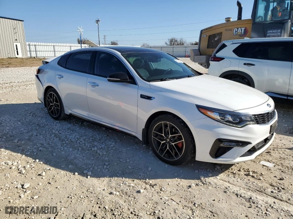 2019 Kia Optima SX with VIN 5XXGW4L20KG333821, listed as a Copart auction lot 85723334 with 35,021 mi miles and Salvage Title. Bid and sale history available at carsss.com. Image 4.