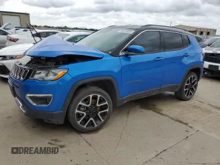 2019 Jeep Compass Limited z VIN 3C4NJDCB1KT647844, wystawiony jako Copart lot #49982345 z przebiegiem 77 063 mil mil oraz Czysty tytuł • Clean title. Historia ofert i sprzedaży dostępna na DreamBid. Obrazek 1.