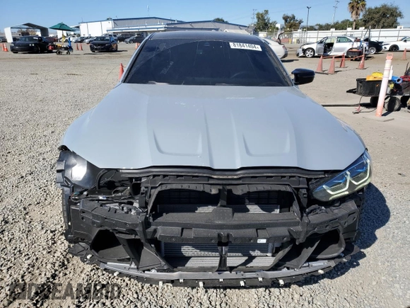 2024 BMW M3 Competition with VIN WBS33AY0XRFT58675, listed as a Copart auction lot 81841404 with 2,144 mi miles and Salvage title. Bid and sale history available at DreamBid. Image 5.