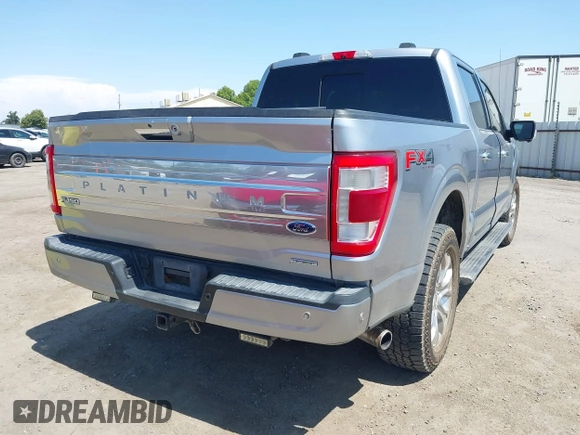 2021 Ford F-150 XL with VIN 1FTFW1E81MFA28258, listed as a IAAI auction lot 42402411 with 119,492 mi miles and . Bid and sale history available at DreamBid. Image 4.
