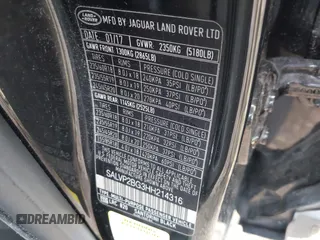 2017 Land Rover Range Rover Evoque SE with VIN SALVP2BG3HH214316, listed as a IAAI auction lot 41846259 with 113,460 mi miles and . Bid and sale history available at DreamBid. Image 9.