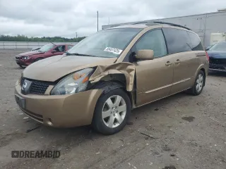 2004 Nissan Quest SE z VIN 5N1BV28UX4N345554, wystawiony jako Copart lot #55457425 z przebiegiem Nie podano mil oraz Szkoda całkowita • Salvage title. Historia ofert i sprzedaży dostępna na DreamBid. Obrazek 1.