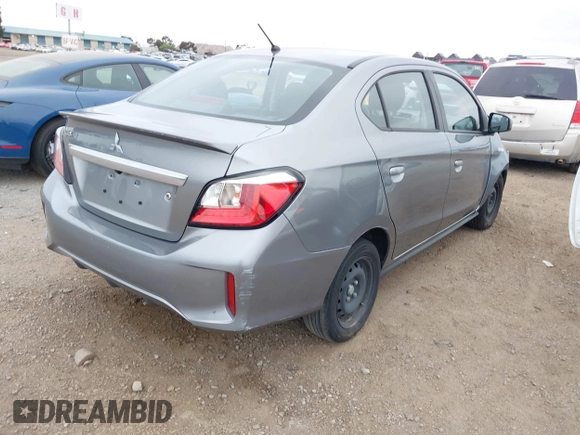 2022 Mitsubishi Mirage ES with VIN ML32FUFJXNHF07193, listed as a IAAI auction lot 42173895 with 23,863 mi miles and . Bid and sale history available at DreamBid. Image 4.
