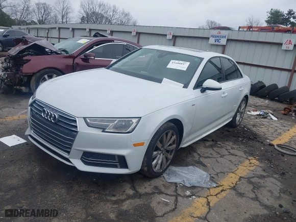 2018 Audi A4 Premium with VIN WAUKMAF47JN012032, listed as a IAAI auction lot 41600847 with 70,815 mi miles. Bid and sale history available at carsss.com. Image 17.