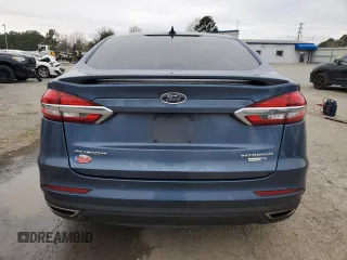 2019 Ford Fusion Titanium with VIN 3FA6P0D99KR117213, listed as a Copart auction lot 46450585 with 128,868 mi miles and Salvage Title. Bid and sale history available at carsss.com. Image 6.