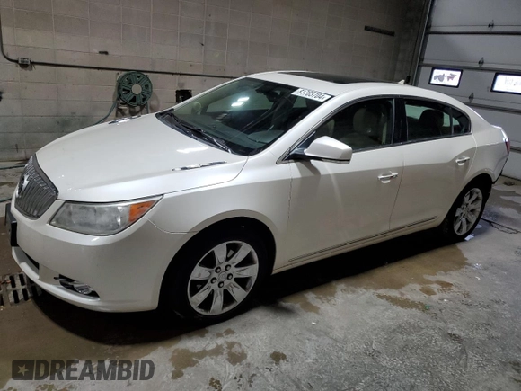 2012 Buick LaCrosse Premium 1 with VIN 1G4GE5E31CF173457, listed as a Copart auction lot 81703704 with 136,844 mi miles and Salvage title. Bid and sale history available at DreamBid. Image 1.