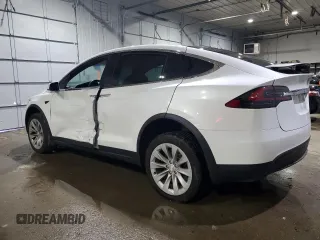 2020 Tesla Model X Long Range with VIN 5YJXCBE26LF228781, listed as a Copart auction lot 46417835 with 46,148 mi miles and Salvage Title. Bid and sale history available at DreamBid. Image 2.