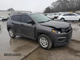2018 Jeep Compass Sport with VIN 3C4NJCABXJT204510, listed as a Copart auction lot 44560695 with 100,927 mi miles and Salvage Title. Bid and sale history available at carsss.com. Image 4.