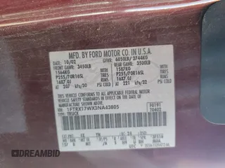 2003 Ford F-150 XL with VIN 1FTRX17WX3NA43805, listed as a Copart auction lot 44039095 with 170,874 mi miles and Salvage Title. Bid and sale history available at carsss.com. Image 13.