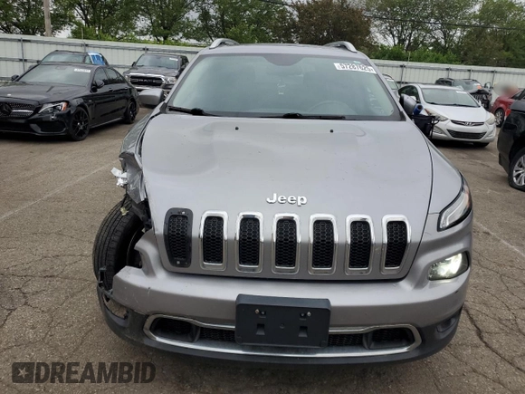 2017 Jeep Cherokee Limited with VIN 1C4PJMDS2HW504590, listed as a Copart auction lot 57287625 with 119,502 mi miles and Salvage title. Bid and sale history available at DreamBid. Image 5.