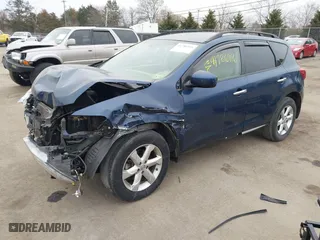 2009 Nissan Murano SL with VIN JN8AZ18W79W160626, listed as a IAAI auction lot 41786916 with 211,448 mi miles. Bid and sale history available at carsss.com. Image 2.