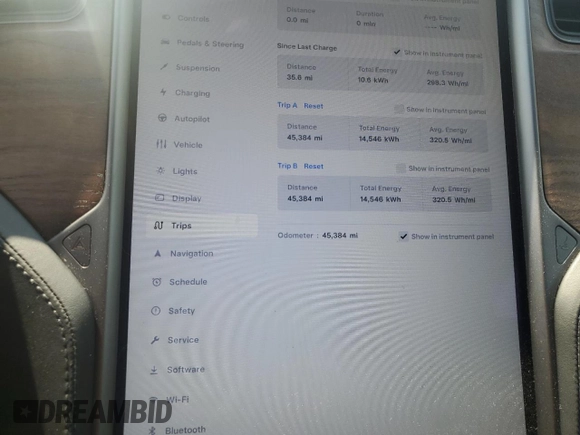 2020 Tesla Model S Long Range with VIN 5YJSA1E25LF412216, listed as a Copart auction lot 62078295 with 45,384 mi miles and Salvage title. Bid and sale history available at DreamBid. Image 9.