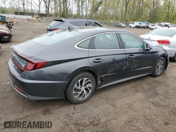 2020 Hyundai Sonata Hybrid Blue with VIN KMHL24JJ4LA009753, listed as a Copart auction lot 52606164 with 29,122 mi miles. Bid and sale history available at carsss.com. Image 3.