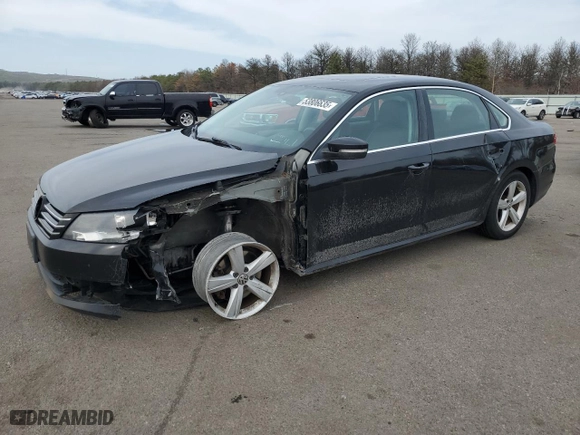 2013 Volkswagen Passat SE with VIN 1VWBP7A34DC056837, listed as a Copart auction lot 53806635 with 197,723 mi miles and Salvage Title. Bid and sale history available at carsss.com. Image 1.
