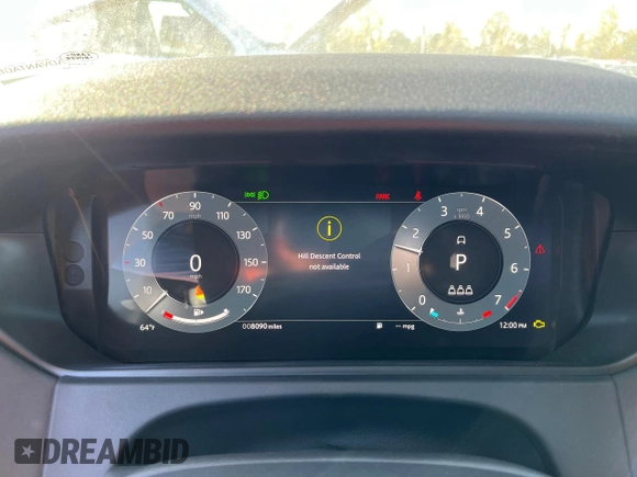 2024 Land Rover Range Rover Velar Dynamic SE with VIN SALYL2EX9RA374411, listed as a Copart auction lot 84214554 with 8,090 mi miles and Non repairable. Bid and sale history available at DreamBid. Image 9.