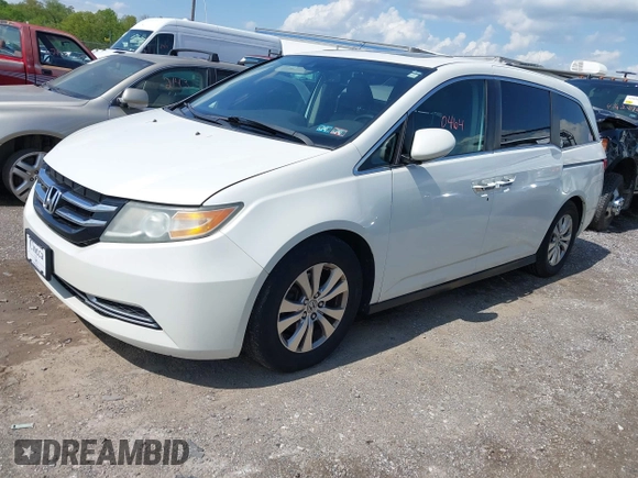2014 Honda Odyssey EX-L with VIN 5FNRL5H69EB048867, listed as a IAAI auction lot 42190464 with 172,487 mi miles and . Bid and sale history available at carsss.com. Image 2.