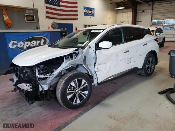 2021 Nissan Murano S with VIN 5N1AZ2AS7MC125308, listed as a Copart auction lot 75394454 with 23,691 mi miles and Non Repairable. Bid and sale history available at carsss.com. Image 1.