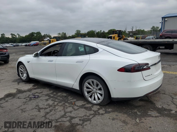 2016 Tesla Model S 90D with VIN 5YJSA1E26GF133699, listed as a Copart auction lot 62703535 with Not provided miles and Salvage title. Bid and sale history available at DreamBid. Image 2.