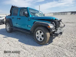 2020 Jeep Wrangler Unlimited Sport S with VIN 1C4HJXDN9LW232595, listed as a Copart auction lot 48802085 with Not provided miles and Non repairable. Bid and sale history available at DreamBid. Image 4.