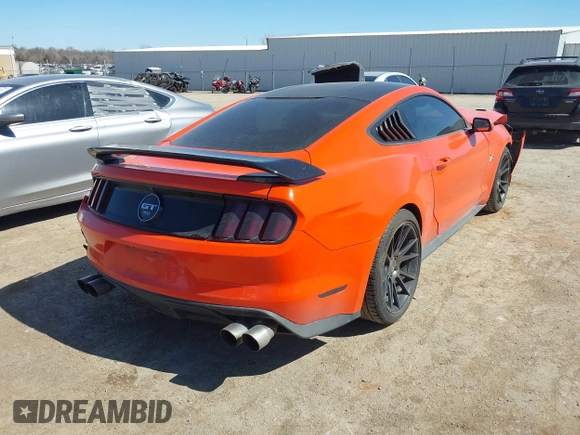 2016 Ford Mustang GT with VIN 1FA6P8CF1G5241699, listed as a IAAI auction lot 41747743 with 95,577 mi miles. Bid and sale history available at carsss.com. Image 4.