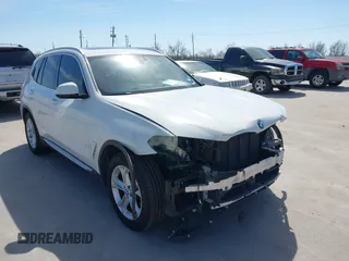 2020 BMW X3 sDrive30i with VIN 5UXTY3C00LLU71540, listed as a IAAI auction lot 41718918 with 91,501 mi miles. Bid and sale history available at carsss.com. Image 1.