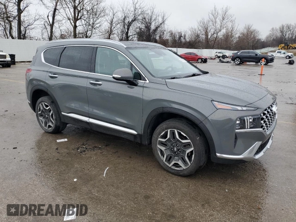 2021 Hyundai Santa Fe Limited with VIN 5NMS4DAL3MH332520, listed as a Copart auction lot 43326735 with 56,548 mi miles and Salvage Title. Bid and sale history available at carsss.com. Image 4.