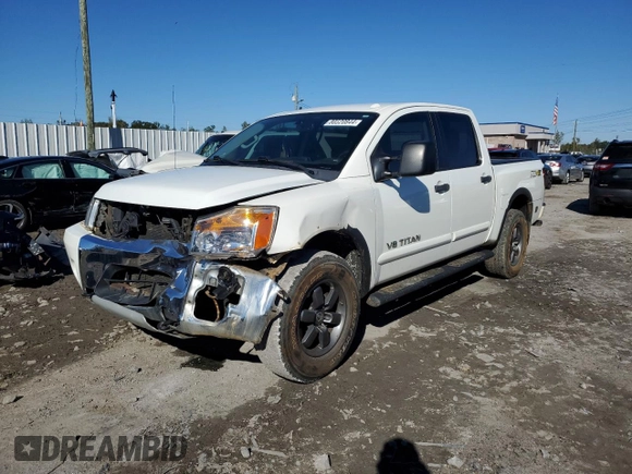2015 Nissan Titan SL with VIN 1N6BA0ECXFN503956, listed as a Copart auction lot 80520844 with 107,989 mi miles and Salvage Title. Bid and sale history available at carsss.com. Image 1.