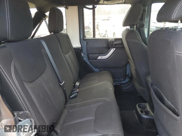 2014 Jeep Wrangler Unlimited Sahara with VIN 1C4BJWEG1EL266325, listed as a Copart auction lot 48503905 with 107,675 mi miles and Salvage Title. Bid and sale history available at carsss.com. Image 10.