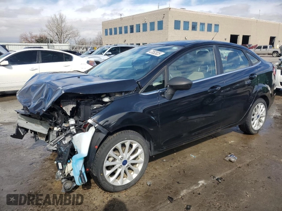 2017 Ford Fiesta Titanium with VIN 3FADP4CJ9HM139325, listed as a Copart auction lot 47852825 with 100,264 mi miles and Salvage Title. Bid and sale history available at carsss.com. Image 1.