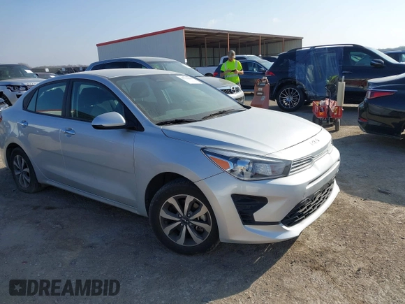2022 Kia Rio S with VIN 3KPA24AD9NE441681, listed as a IAAI auction lot 41791506 with 35,913 mi miles and . Bid and sale history available at DreamBid. Image 1.