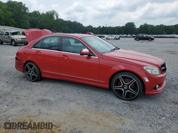 2008 Mercedes-Benz C 300 Sport with VIN WDDGF54X58F037691, listed as a Copart auction lot 58931555 with Not provided miles and Salvage title. Bid and sale history available at DreamBid. Image 4.
