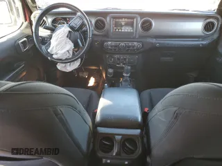 2021 Jeep Wrangler Unlimited Willys with VIN 1C4HJXDG9MW594591, listed as a Copart auction lot 81740454 with 48,070 mi miles and Salvage title. Bid and sale history available at DreamBid. Image 8.