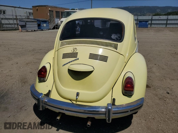 1969 Volkswagen Beetle with VIN 1191032049, listed as a Copart auction lot 55768275 with 6,077 mi miles and Salvage Title. Bid and sale history available at DreamBid. Image 6.