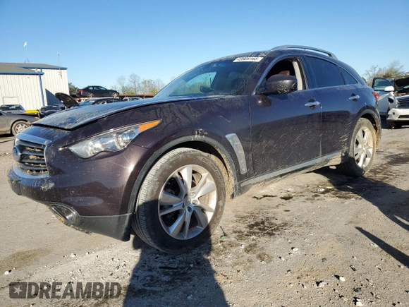 2012 Infiniti FX35 with VIN JN8AS1MU3CM122063, listed as a Copart auction lot 49909165 with 147,716 mi miles and Salvage Title. Bid and sale history available at carsss.com. Image 1.