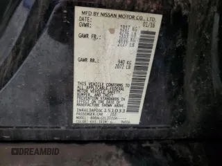 2016 Nissan Altima SR with VIN 1N4AL3AP1GC151033, listed as a Copart auction lot 52972005 with 158,106 mi miles and Salvage title. Bid and sale history available at DreamBid. Image 13.