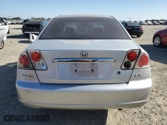 2001 Honda Civic LX z VIN 2HGES16521H511166, wystawiony jako Copart lot #61850595 z przebiegiem 153 192 mil mil oraz Szkoda całkowita • Salvage title. Historia ofert i sprzedaży dostępna na DreamBid. Obrazek 6.