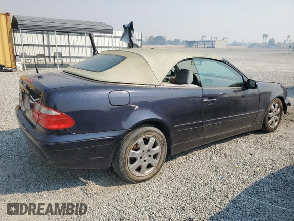 2003 Mercedes-Benz CLK 320 with VIN WDBLK65G33T139654, listed as a Copart auction lot 73169214 with 60,448 mi miles and Salvage Title. Bid and sale history available at DreamBid. Image 3.