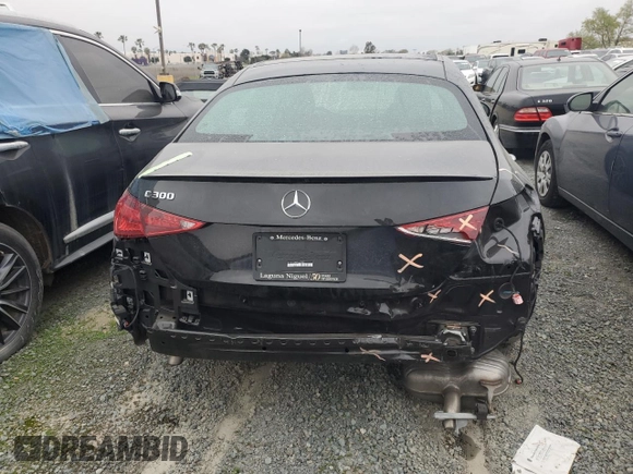 2023 Mercedes-Benz C 300 with VIN W1KAF4GB9PR137368, listed as a Copart auction lot 49847045 with 18,452 mi miles and Salvage Title. Bid and sale history available at carsss.com. Image 6.
