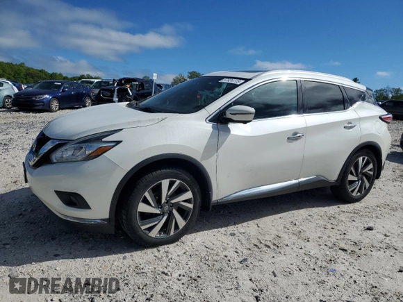2016 Nissan Murano SL z VIN 5N1AZ2MHXGN139146, wystawiony jako Copart lot #57624115 z przebiegiem Nie podano mil oraz Szkody całkowita. Historia ofert i sprzedaży dostępna na DreamBid. Obrazek 1.
