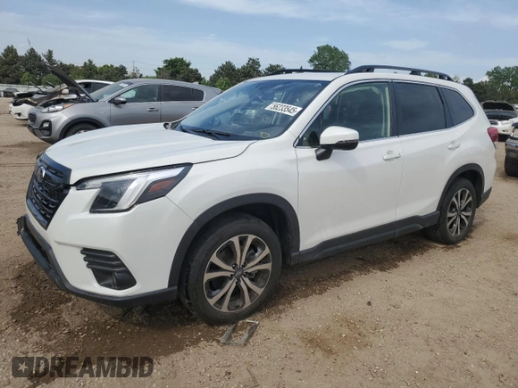 2023 Subaru Forester Limited with VIN JF2SKAPC5PH445646, listed as a Copart auction lot 56233545 with 13,187 mi miles and Salvage title. Bid and sale history available at DreamBid. Image 1.