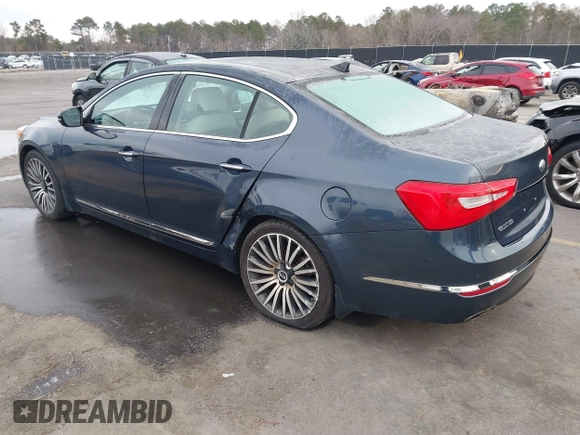 2014 Kia Cadenza Premium with VIN KNALN4D70E5122510, listed as a IAAI auction lot 41397287 with 91,130 mi miles. Bid and sale history available at carsss.com. Image 3.