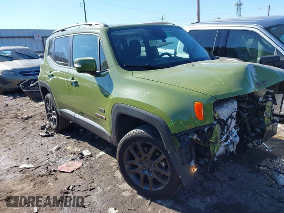 2016 Jeep Renegade Latitude with VIN ZACCJBBTXGPD18290, listed as a IAAI auction lot 41399537 with 49,749 mi miles. Bid and sale history available at carsss.com. Image 1.