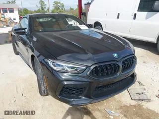 2020 BMW M8 with VIN WBSAE0C01LCD71085, listed as a IAAI auction lot 41432091 with 14,032 mi miles. Bid and sale history available at carsss.com. Image 1.