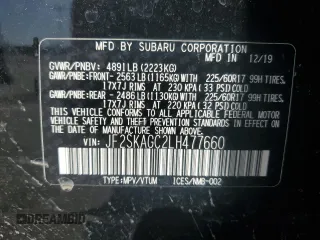 2020 Subaru Forester Premium with VIN JF2SKAGC2LH477660, listed as a Copart auction lot 51802365 with 79,894 mi miles and Clean title. Bid and sale history available at DreamBid. Image 14.
