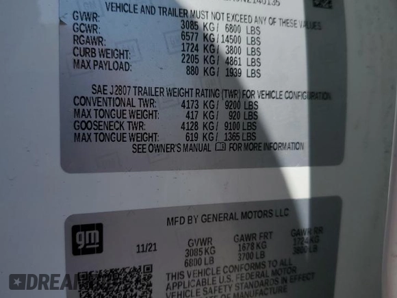 2022 Chevrolet Silverado 1500 Custom with VIN 1GCPWBEK0NZ140135, listed as a Copart auction lot 50816375 with 85,815 mi miles and Salvage Title. Bid and sale history available at DreamBid. Image 14.