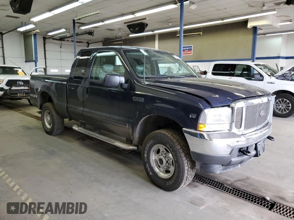 2002 Ford Super Duty F-250 XL with VIN 1FTNX21S02EB16298, listed as a Copart auction lot 46616645 with 209,365 mi miles and Salvage Title. Bid and sale history available at carsss.com. Image 4.